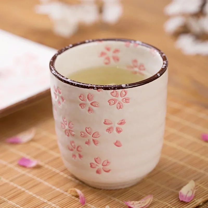 Sakura Underglaze Ceramic Tea Cup
