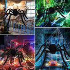 5m Plush Halloween Spider Web Decoration