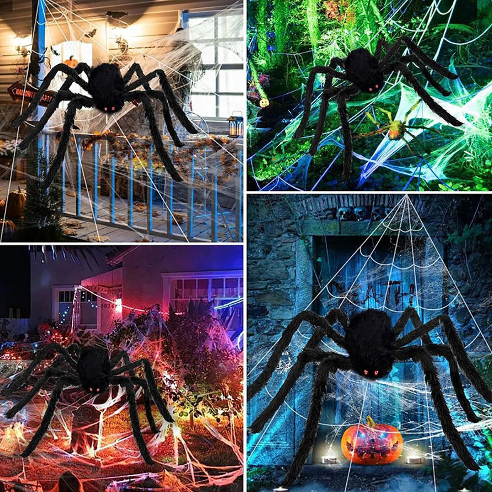 5m Plush Halloween Spider Web Decoration