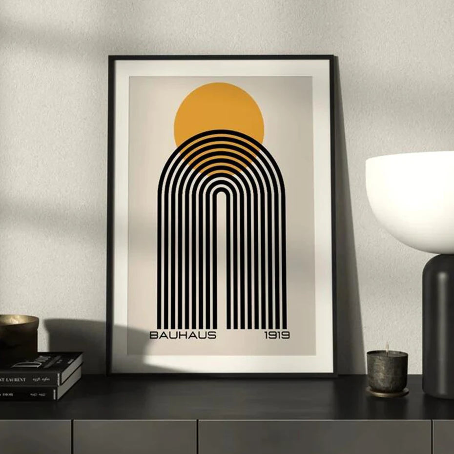 Bauhaus Geometric Canvas Wall Art