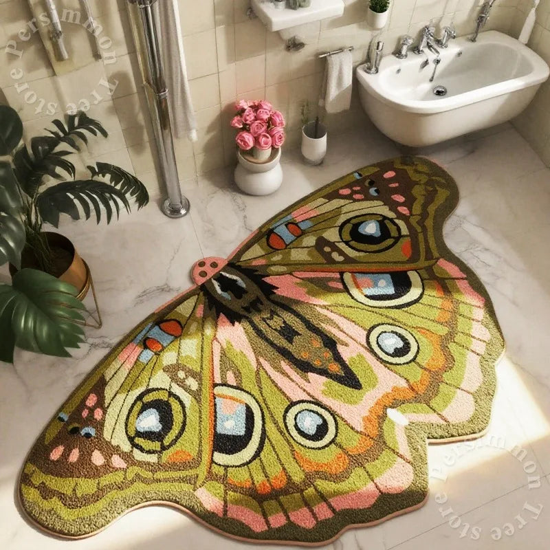 Retro Butterfly Non-Slip Area Rug