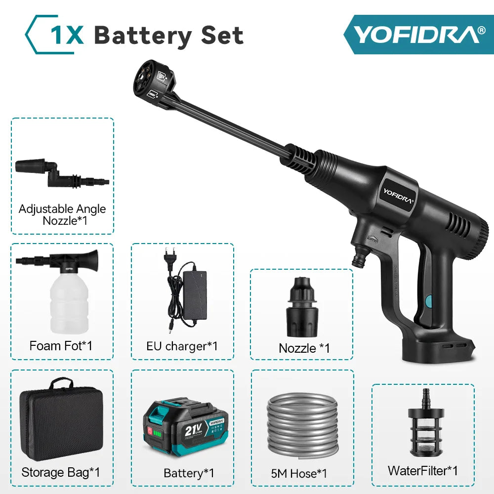 Yofidra Brushless Cordless Pressure Washer Set