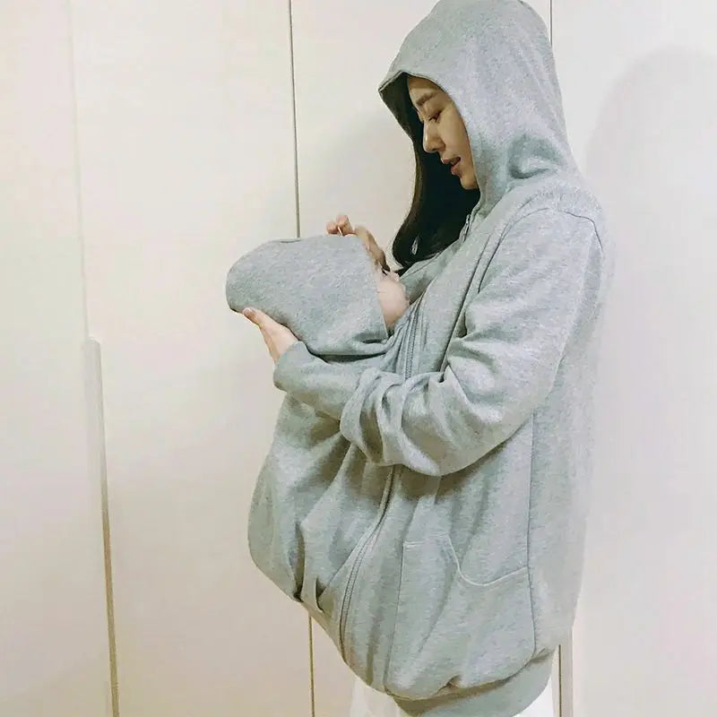 Winter Maternity Baby Carrier Hooded Coat