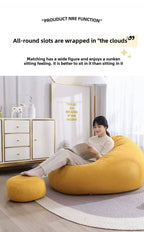 Linen Single Bean Bag Chair with Liner