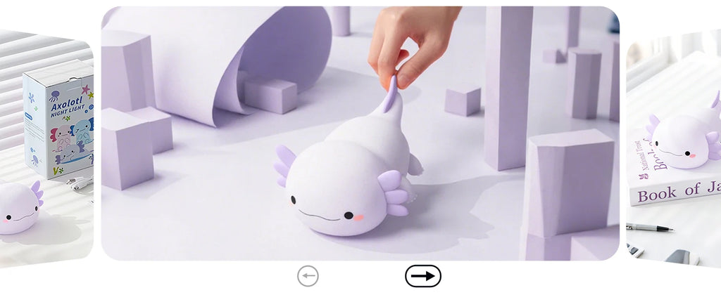 Purple Axolotl Silicone Night Light