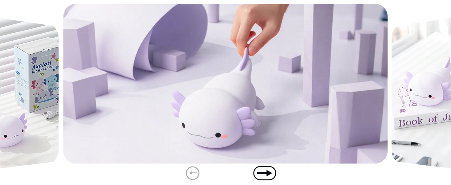 Purple Axolotl Silicone Night Light