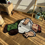 VIKAMA Cartoon Non-Slip Flannel Area Rug