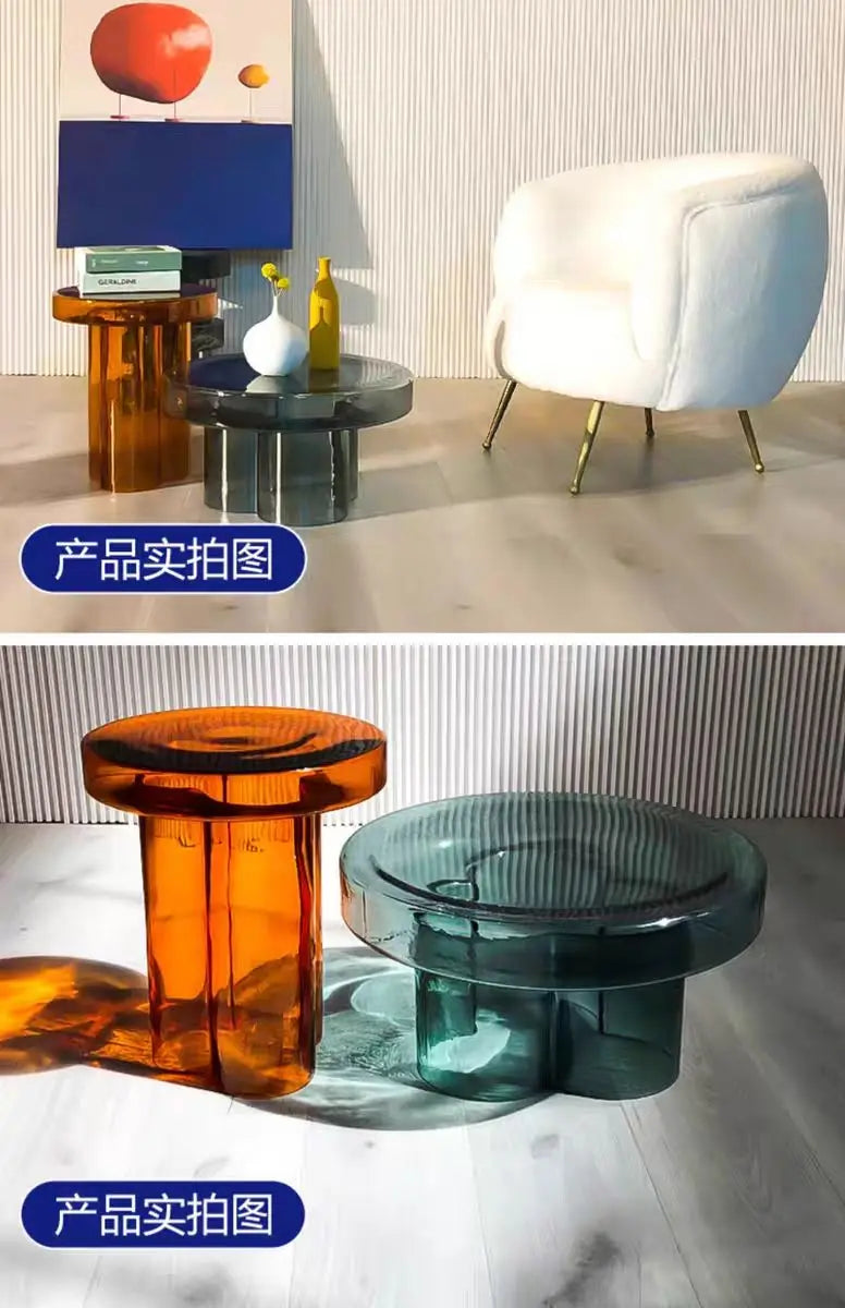 Round Glass Side Coffee Table