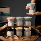 Retro Japanese-Style Pottery Coffee Cup