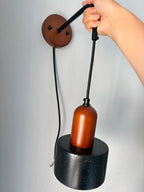 Yellow Travertine Stone Wall Lamp