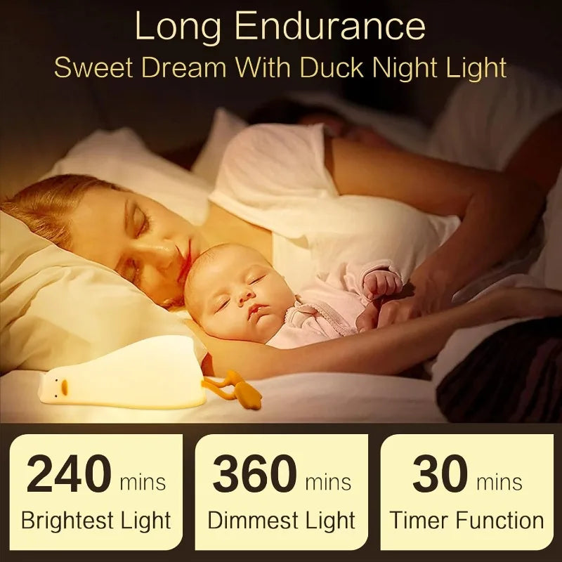Rechargeable Silicone Duck Night Light