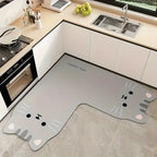 Cartoon Panda Diatomite Kitchen Floor Mat