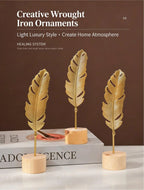 Gold Iron Ginkgo Leaf Ornament