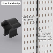 B Vertical wire clip