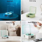 Retro Turntable Bluetooth Speaker with White Noise