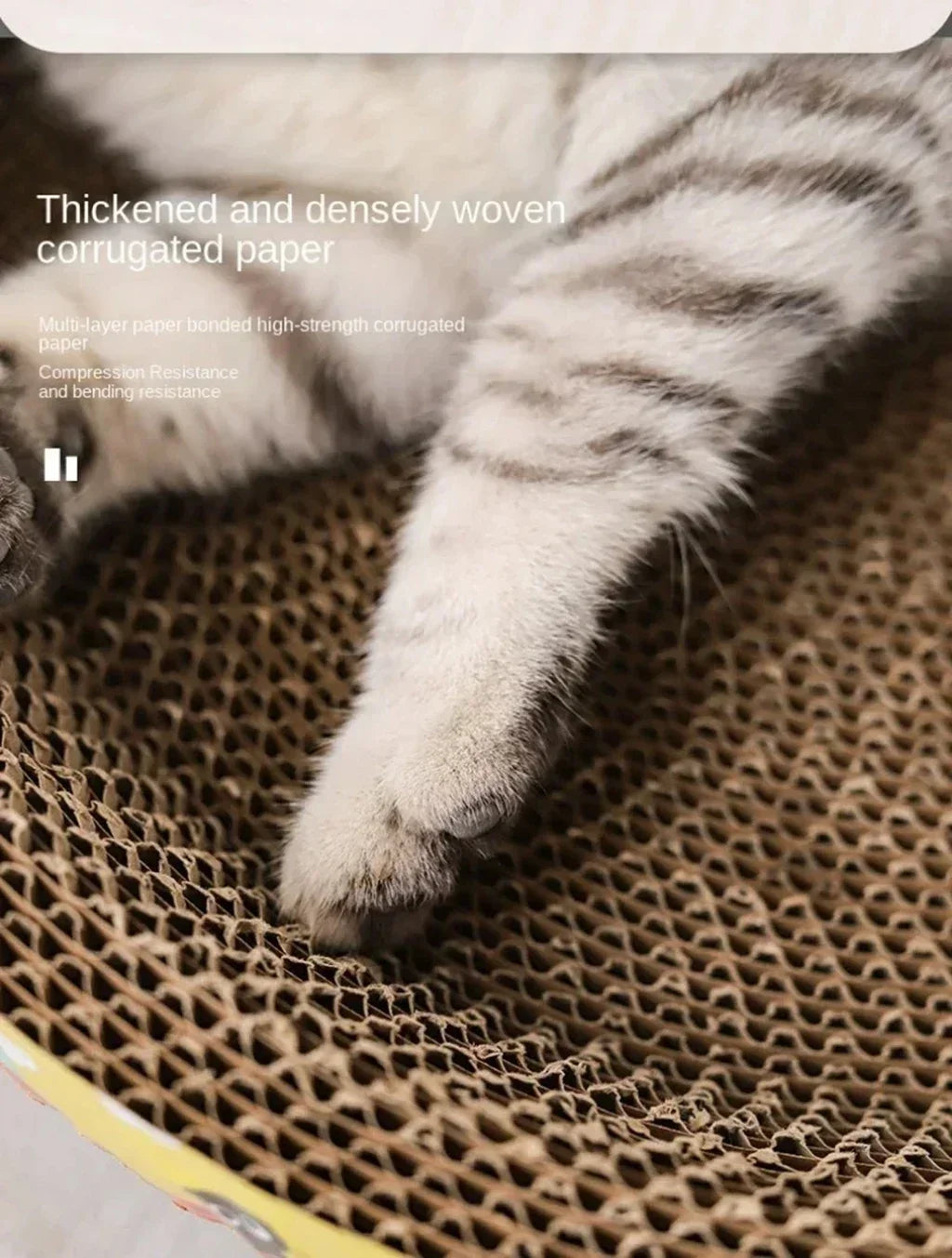 Oval Corrugated Cardboard Cat Scratcher Bed