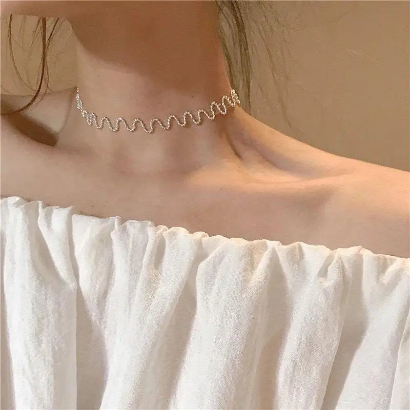 Vintage Butterfly Pendant Snake Chain Necklace