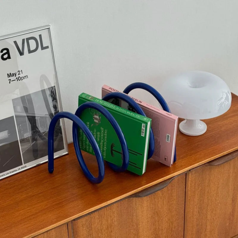 Minimalist Metal Desktop Book Rack
