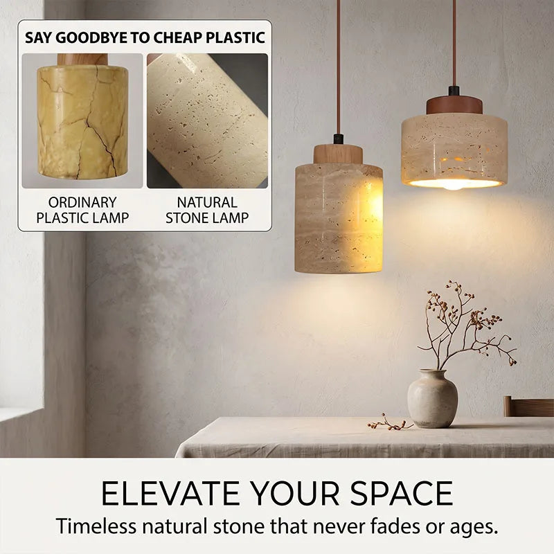 Wabi-Sabi Cave Stone Pendant Light