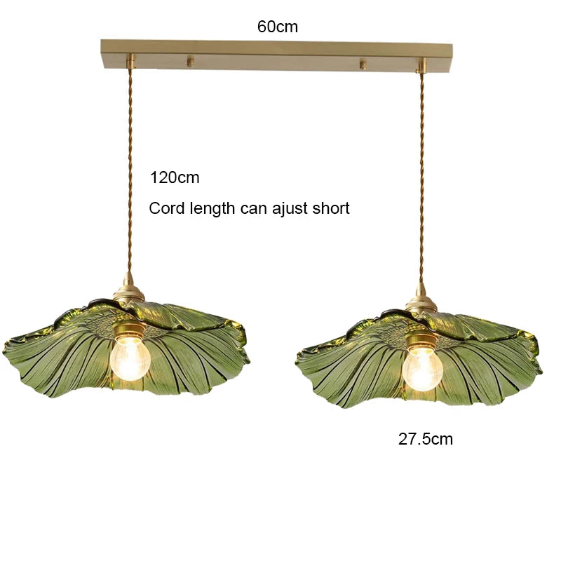 Vintage Flower Glass Pendant Light