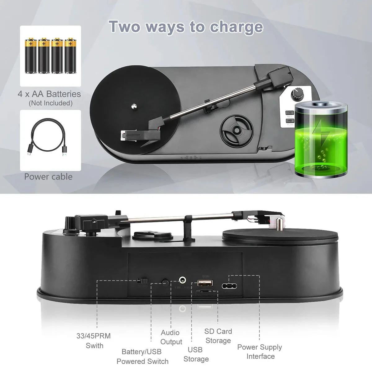 EZCAP613 Vinyl-to-MP3 Record Player