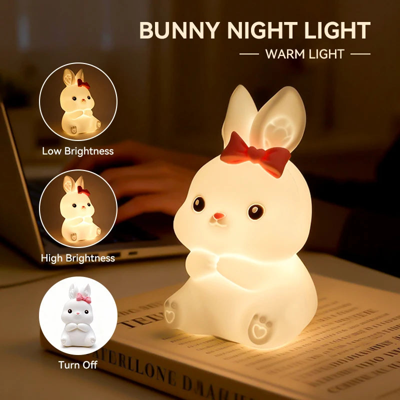 Touch-Dimming Rabbit Night Light