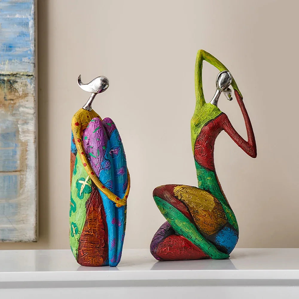 Abstract Love Resin Sculpture