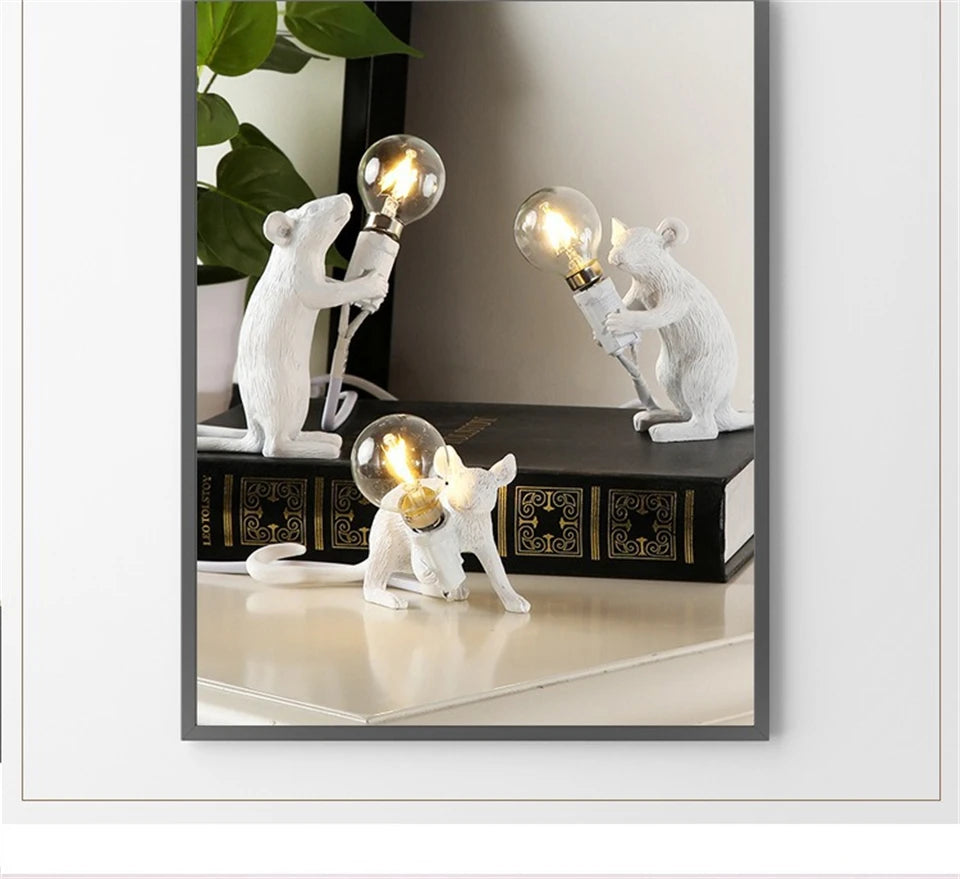 USB Nordic Mouse LED Table Lamp