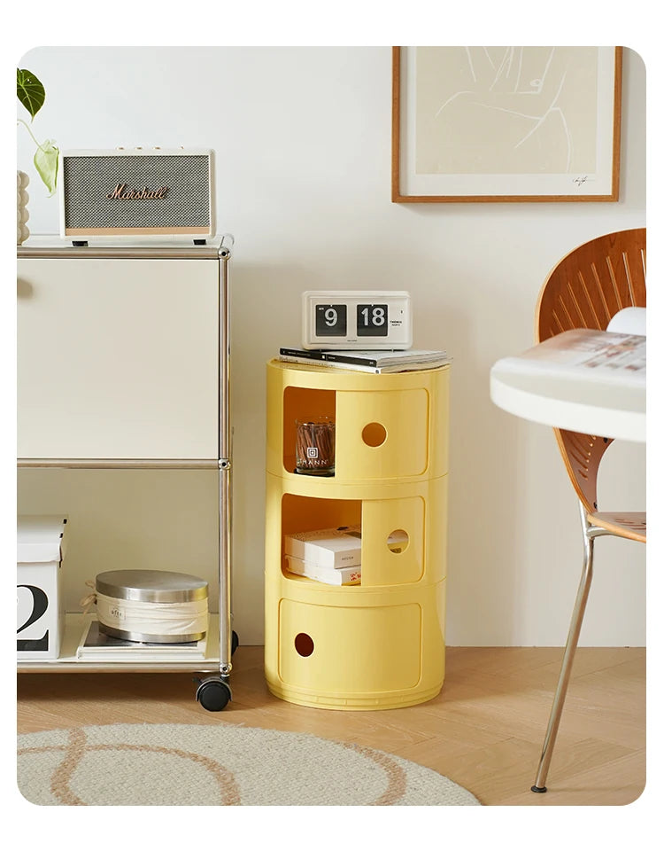 Modular Round Plastic Nightstand