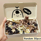 Mini Beige Hair Claw Clip Set