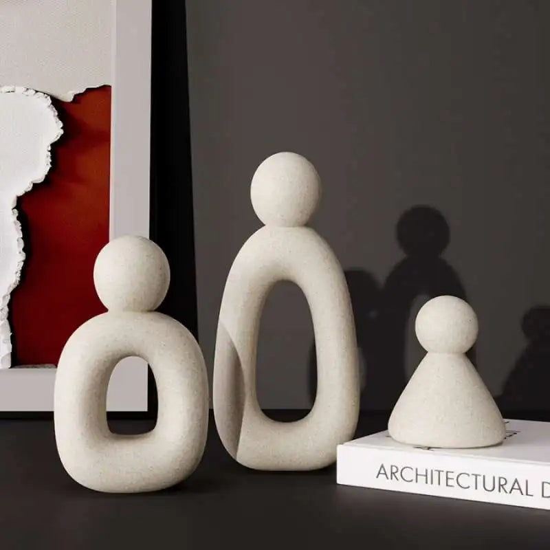 Modern Family Resin Sculpture