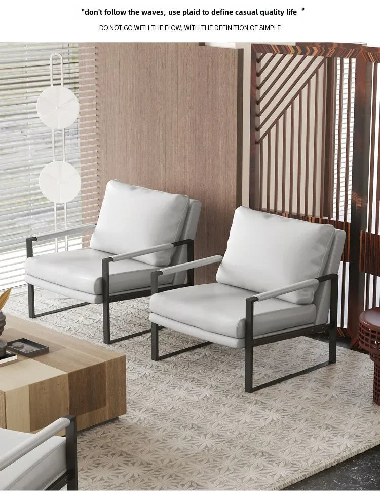 Modern Metal Frame Lounge Chair