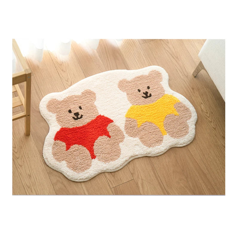 Cute Bear Imitation-Cashmere Floor Mat