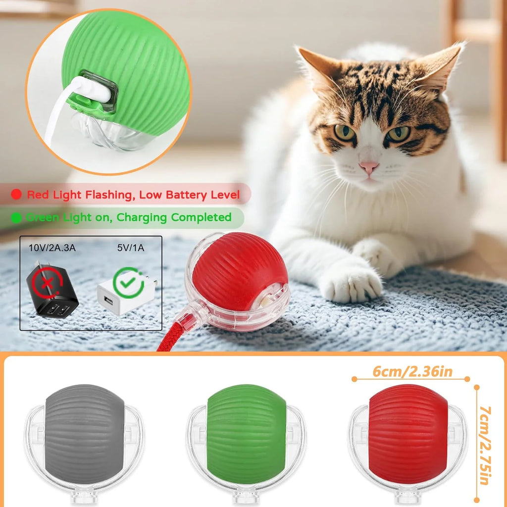 Rechargeable Auto-Rolling Interactive Cat Ball