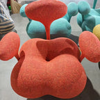 Modern Velvet Balloon Lounge Chair