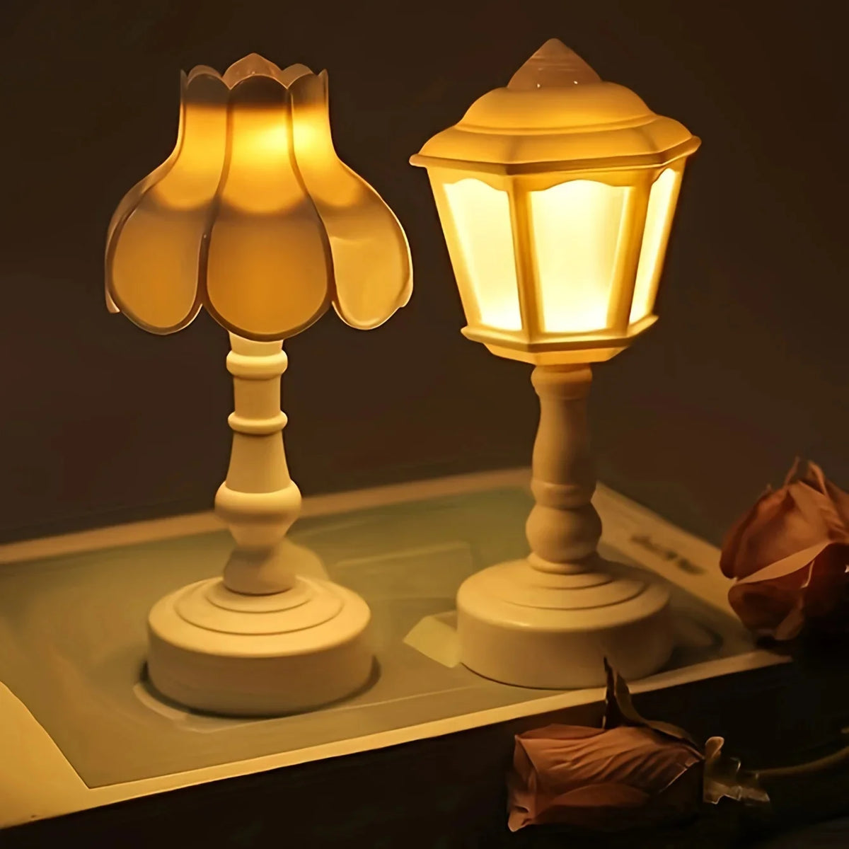 Geometric Flower Bud LED Table Lamp