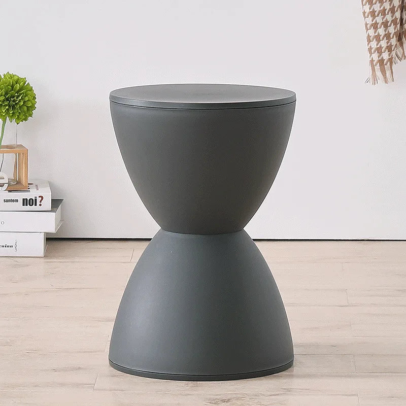 Modern Plastic Storage Ottoman Stool