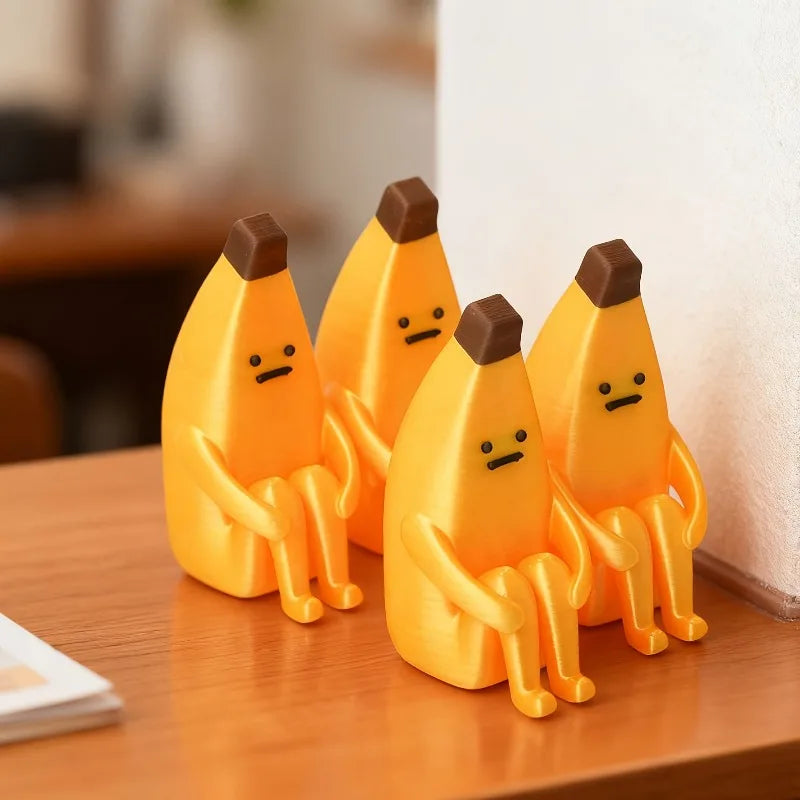 Anxious Banana Decorative Figurine