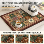 Quick-Dry Diatomite Coffee Machine & Dish Drying Mat