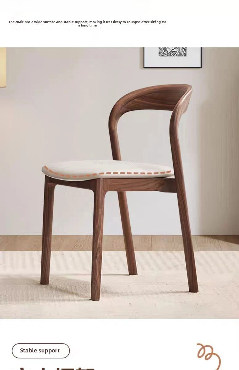 Solid Wood Leather Dining Chair