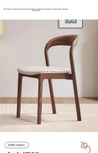 Solid Wood Leather Dining Chair