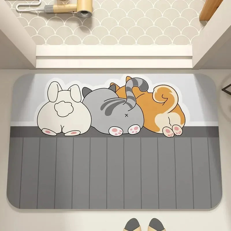 Cute Cartoon Dog Non-Slip Door Mat