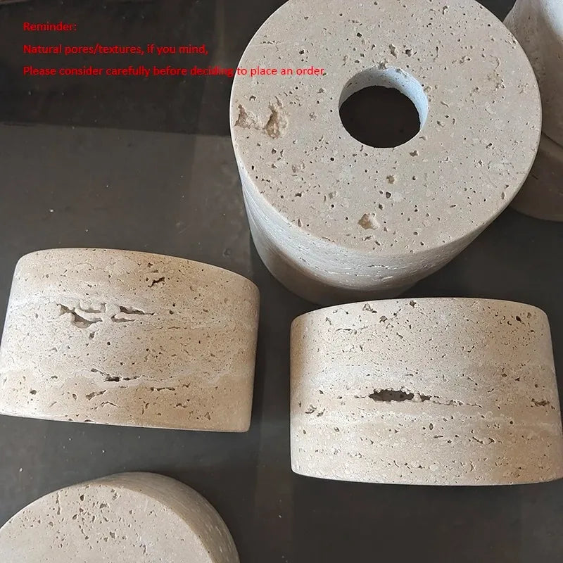Yellow Travertine Stone Wall Lamp