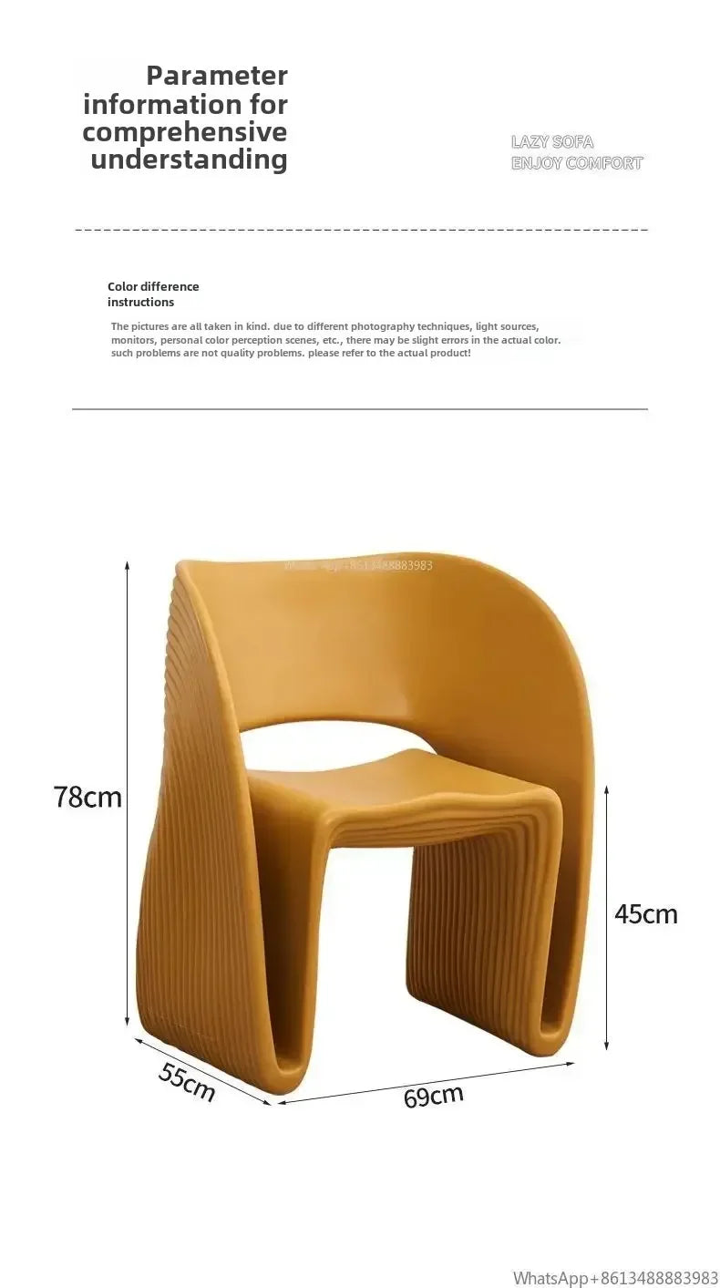 Nordic Shell Threaded Accent Chair