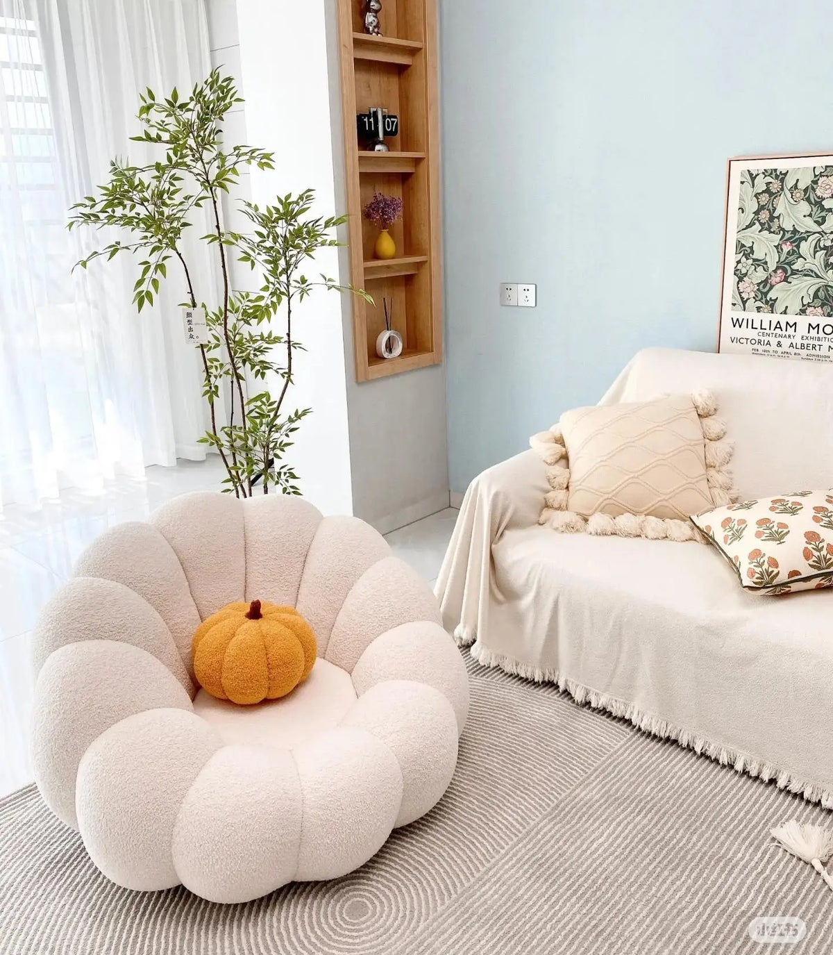 Removable Flannel Single Bean Bag Chair