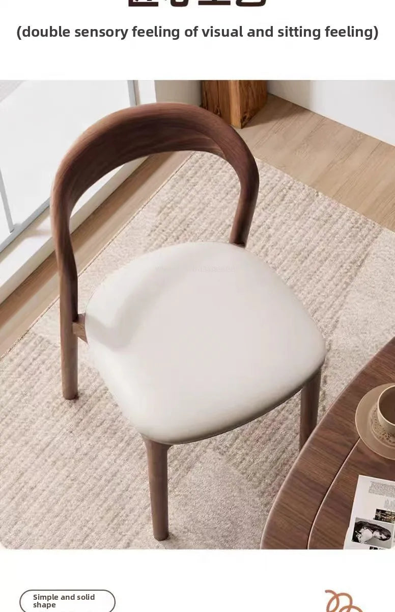 Solid Wood Leather Dining Chair
