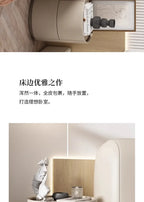 Round Solid Pine Wood Nightstand