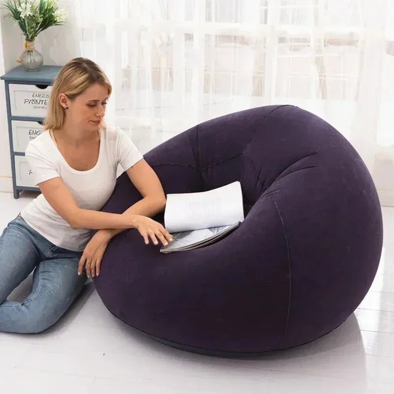 Inflatable Flocked Lounge Chair