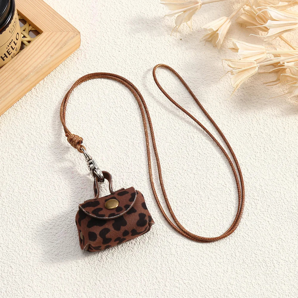 Retro Mini Leather Bag Pendant Necklace