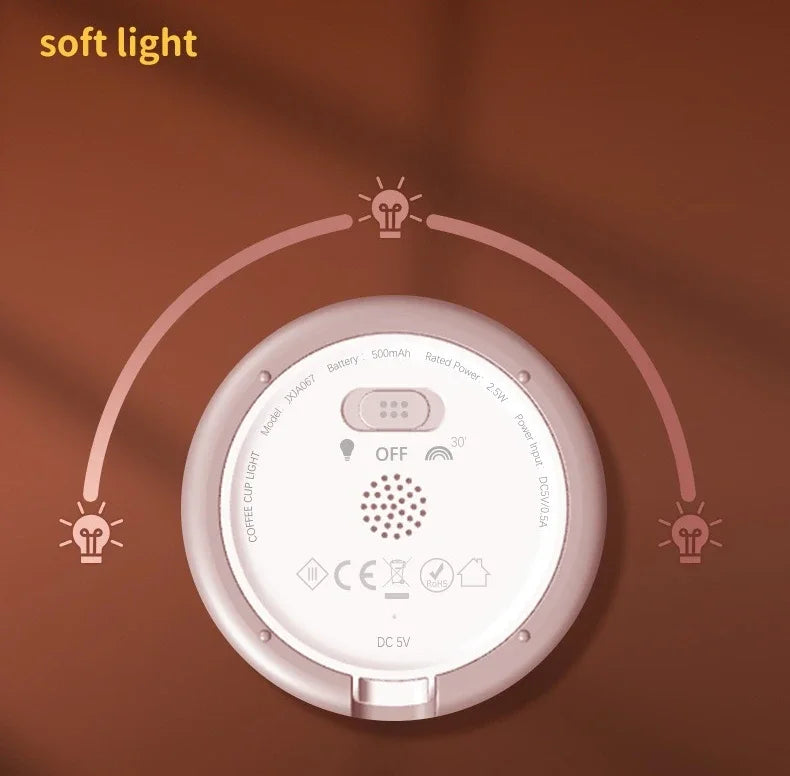 Rechargeable Coffee Cup Silicone Night Light